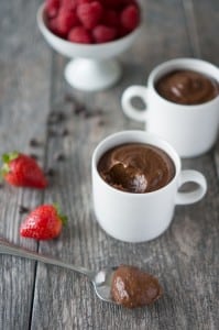 Chocolate Avocado Pudding Cups - We are loving this simple, 7-ingredient vegan dessert recipe for Chocolate Avocado Pudding Cups! Avocado + Cocoa + Peanut Butter + Banana + Coconut Nectar + Vanilla + Salt ♥ Just can't get enough! | freeyourfork.com
