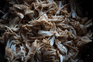 Easy Crockpot Pulled Chicken Close Up