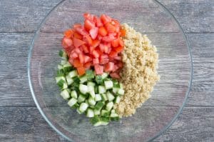 Quinoa Tabbouleh Salad Tomatoes Cucumber