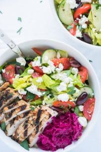 Mediterranean Salad Bowls Feta