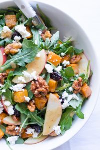 Roasted Butternut Squash Salad Goat Cheese