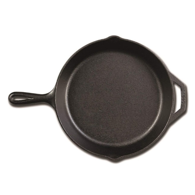 Black Cast Iron Skillet Top Down View