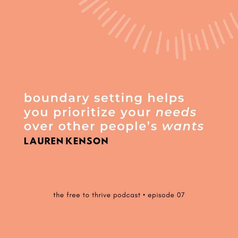Lauren Kenson Boundary Setting Quote